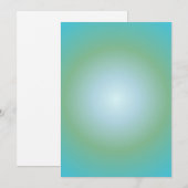Cartes Pour Fêtes Annuelles Aquarius Aura Gradient Zodiac, Blue Green Gradient (Devant / Derrière)