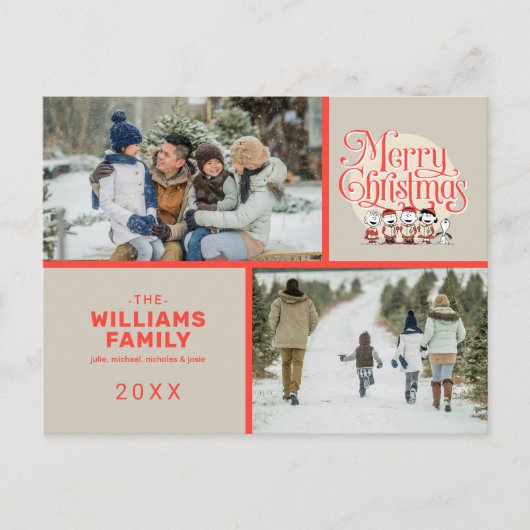 Cartes Pour Fêtes Annuelles Arachides Joyeux Noël Chorale de Noël Photo (Devant)