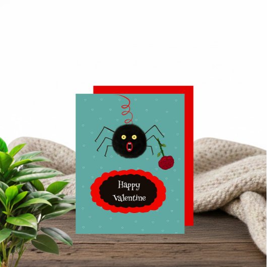 Cartes Pour Fêtes Annuelles Araignée avec rose