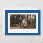 Cartes Pour Fêtes Annuelles Araignée classique cadre tweeté simple photo bleue (Devant)