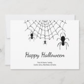 Cartes Pour Fêtes Annuelles Araignées gothiques Simple Joyeux Halloween  (Devant)