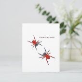 Cartes Pour Fêtes Annuelles Araignées rouges (Debout devant)