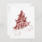 Cartes Pour Fêtes Annuelles Arborescence (Devant / Derrière)