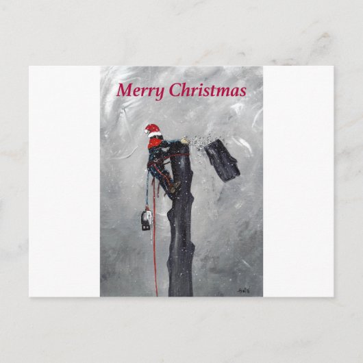 Cartes Pour Fêtes Annuelles Arborist tree surgeon christmas card card (Devant)
