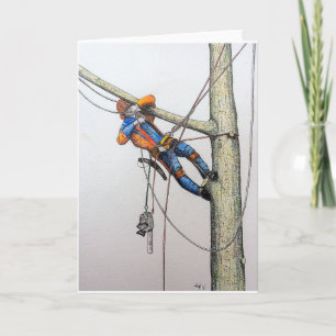 Cartes Pour Fêtes Annuelles Arborist tree surgeon christmas card card