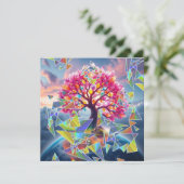 Cartes Pour Fêtes Annuelles Arbre (Debout devant)