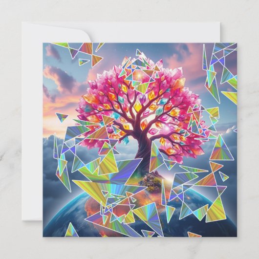 Cartes Pour Fêtes Annuelles Arbre (Devant)