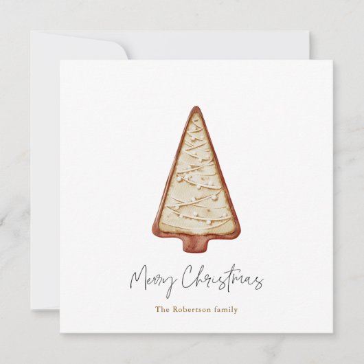 Cartes Pour Fêtes Annuelles Arbre à cookies de Noël (Devant)