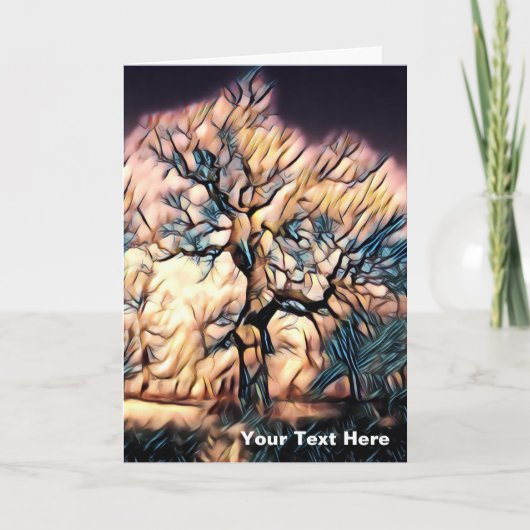 Cartes Pour Fêtes Annuelles Arbre à tempête (Devant)