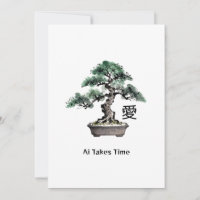 Arbre Bonsaï Calligraphie Japonaise d'Amour Saint-