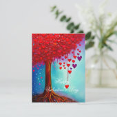 Cartes Pour Fêtes Annuelles Arbre céleste valentin (Debout devant)