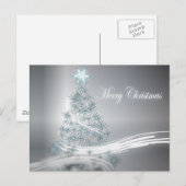 Cartes Pour Fêtes Annuelles Arbre chic de Noël d'étoile de fête (Devant / Derrière)