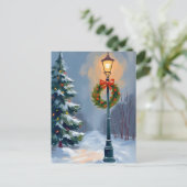 Cartes Pour Fêtes Annuelles Arbre clair de couronne de Noël (Debout devant)
