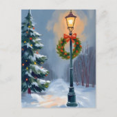 Cartes Pour Fêtes Annuelles Arbre clair de couronne de Noël (Devant)