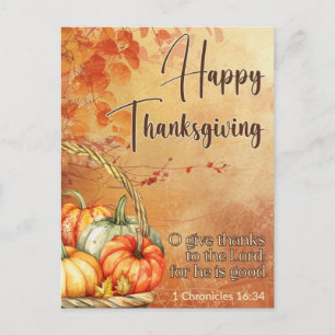 Cartes Pour Fêtes Annuelles Arbre d'automne 1 Chroniques 16:34 Bon thanksgivin