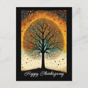 Cartes Pour Fêtes Annuelles Arbre d'automne Beaux-arts Fête de Thanksgiving