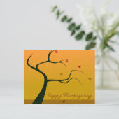 Cartes Pour Fêtes Annuelles Arbre d'automne du bon thanksgiving (Debout devant)
