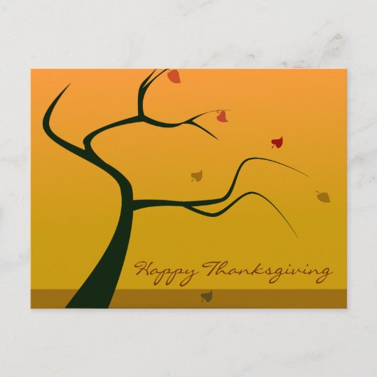 Cartes Pour Fêtes Annuelles Arbre d'automne du bon thanksgiving (Devant)