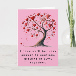 Cartes Pour Fêtes Annuelles Arbre de cœur pour grandir ensemble le jour de la