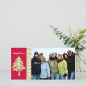 Cartes Pour Fêtes Annuelles Arbre de framboise Plaid & Flocon de neige Joyeux  (Debout devant)