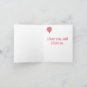 Cartes Pour Fêtes Annuelles Arbre de la Saint-Valentin aux coeurs rouges (Intérieur)