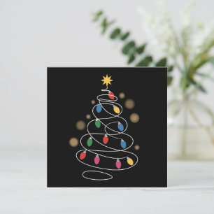 Cartes Pour Fêtes Annuelles Arbre de lumières de Noël 