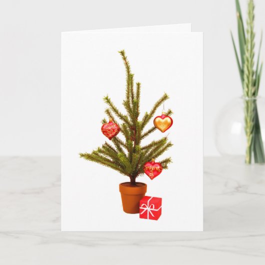 Cartes Pour Fêtes Annuelles Arbre de Noël (Devant)