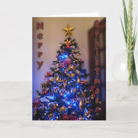 Cartes Pour Fêtes Annuelles Arbre de Noël (Devant)