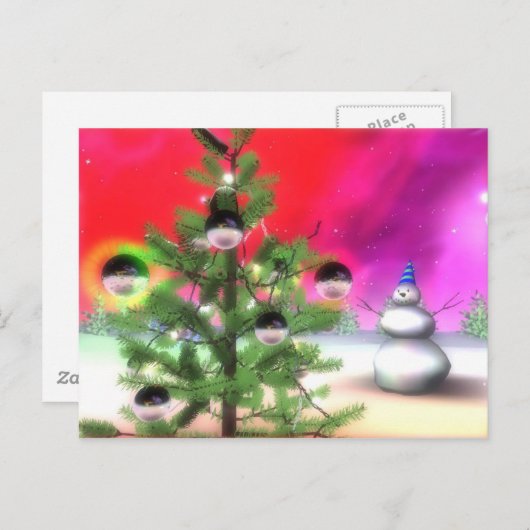 Cartes Pour Fêtes Annuelles arbre de Noël (Devant / Derrière)