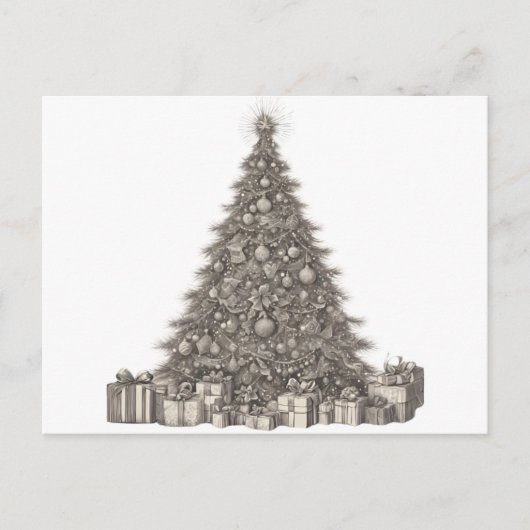 Cartes Pour Fêtes Annuelles Arbre de Noël (Devant)