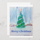 Cartes Pour Fêtes Annuelles Arbre de Noël ! (Devant / Derrière)