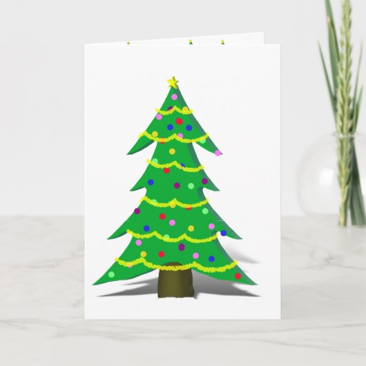 Cartes Pour Fêtes Annuelles Arbre de Noël (Devant)
