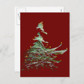 Cartes Pour Fêtes Annuelles Arbre de Noël (Devant / Derrière)