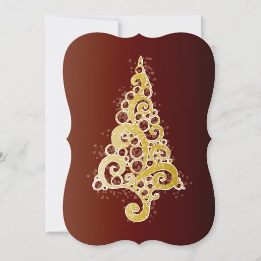 Cartes Pour Fêtes Annuelles Arbre de Noël (Devant)