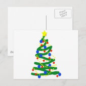 Cartes Pour Fêtes Annuelles Arbre de Noël (Devant / Derrière)
