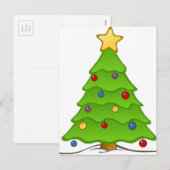 Cartes Pour Fêtes Annuelles Arbre de Noël (Devant / Derrière)