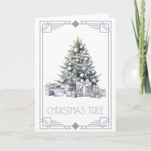 Cartes Pour Fêtes Annuelles Arbre de Noël (Devant)