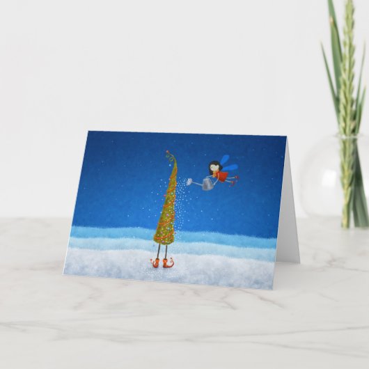 Cartes Pour Fêtes Annuelles Arbre de Noël (Devant)