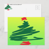 Cartes Pour Fêtes Annuelles Arbre de Noël (Devant / Derrière)