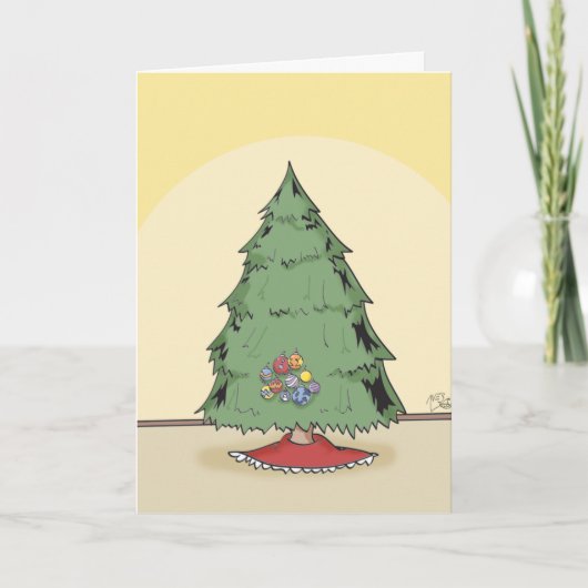 Cartes Pour Fêtes Annuelles Arbre de Noël (Devant)