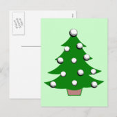 Cartes Pour Fêtes Annuelles Arbre de Noël à balle de golf (Devant / Derrière)