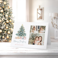 Arbre de Noël à l'aquarelle Calligraphie Trois Pho