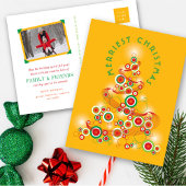 Cartes Pour Fêtes Annuelles Arbre de Noël Abstrait brillant des cercles moisis