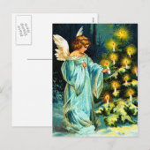 Cartes Pour Fêtes Annuelles Arbre de Noël Angel (Devant / Derrière)