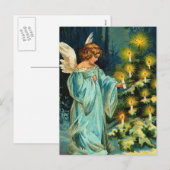 Cartes Pour Fêtes Annuelles Arbre de Noël Angel (Devant / Derrière)