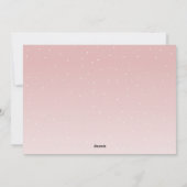 Cartes Pour Fêtes Annuelles Arbre de Noël Aquarelle de neige rose (Dos)