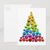 Cartes Pour Fêtes Annuelles Arbre de Noël Arc-en-ciel (Devant / Derrière)