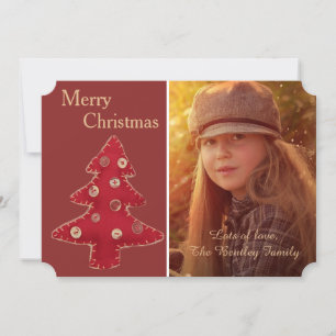Cartes Pour Fêtes Annuelles Arbre de Noël artisanal photo personnalisée