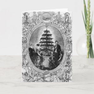 Cartes Pour Fêtes Annuelles Arbre de Noël au château de Windsor, 1848