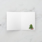 Cartes Pour Fêtes Annuelles Arbre de Noël avec cadeau rouge (Intérieur)